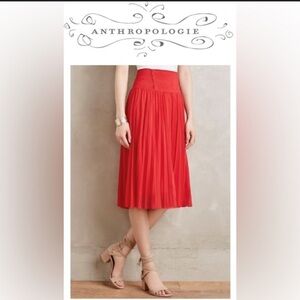 Anthropologie HD in Paris Carmina Red
Pleated Midi Skirt Size XSP